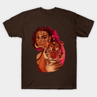 Girl with tiger T-Shirt